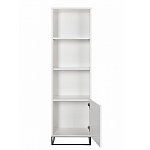 Стеллаж книжный белый с 3-мя открытыми полками и дверкой Strict Lines варинант исполнения - 2 | Loft Concept в Омске