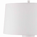 Торшер белый с тканевым абажуром на деревянном основании Graceful Silhouette варинант исполнения - 2 | Loft Concept в Омске