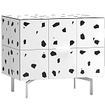 Тумба белая с рисунком Grande Graphspots варинант исполнения - 1 | Loft Concept в Омске