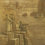 Обои ручная роспись Views of Italy Sepia варинант исполнения - 1 | Loft Concept в Омске