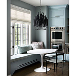 Люстра черная с несколькими ярусами деревянных палочек Bright Wooden Chandelier варинант исполнения - 5 | Loft Concept в Омске