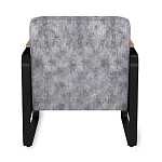 Кресло серый велюр с жесткими подлокотниками на полозьях Ashton варинант исполнения - 4 | Loft Concept в Омске