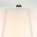 Настольная лампа с фарфоровым основанием с декоративным орнаментом и белым абажуром на темной круглой подставке Elstead Lighting варинант исполнения - 12 | Loft Concept в Омске