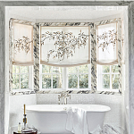 Обои с вышивкой ручной работы Moonlit Garden Original colourway on muslin варинант исполнения - 1 | Loft Concept в Омске