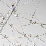 Люстра подвесная с тонкой металлической конструкцией цвета хром Quasar варинант исполнения - 4 | Loft Concept в Омске