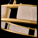 Люстра в виде кольца из натурального камня Golden Alavastor варинант исполнения - 4 | Loft Concept в Омске