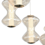 Люстра светодиодная с стеклянными волнообразными плафонами Amphora of Light варинант исполнения - 5 | Loft Concept в Омске