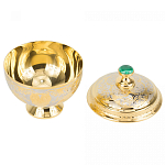 Сахарница металлическая с гравировкой и натуральным камнем Малахит в подарочной коробке Metal Stone Sugar Bowls варинант исполнения - 2 | Loft Concept в Омске