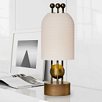 Настольная лампа в виде фонаря с белым фактурным абажуром Echoes of Light варинант исполнения - 2 | Loft Concept в Омске