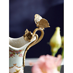 Кувшин с цветочным рисунком и бронзовой ручкой Blue Garden варинант исполнения - 3 | Loft Concept в Омске