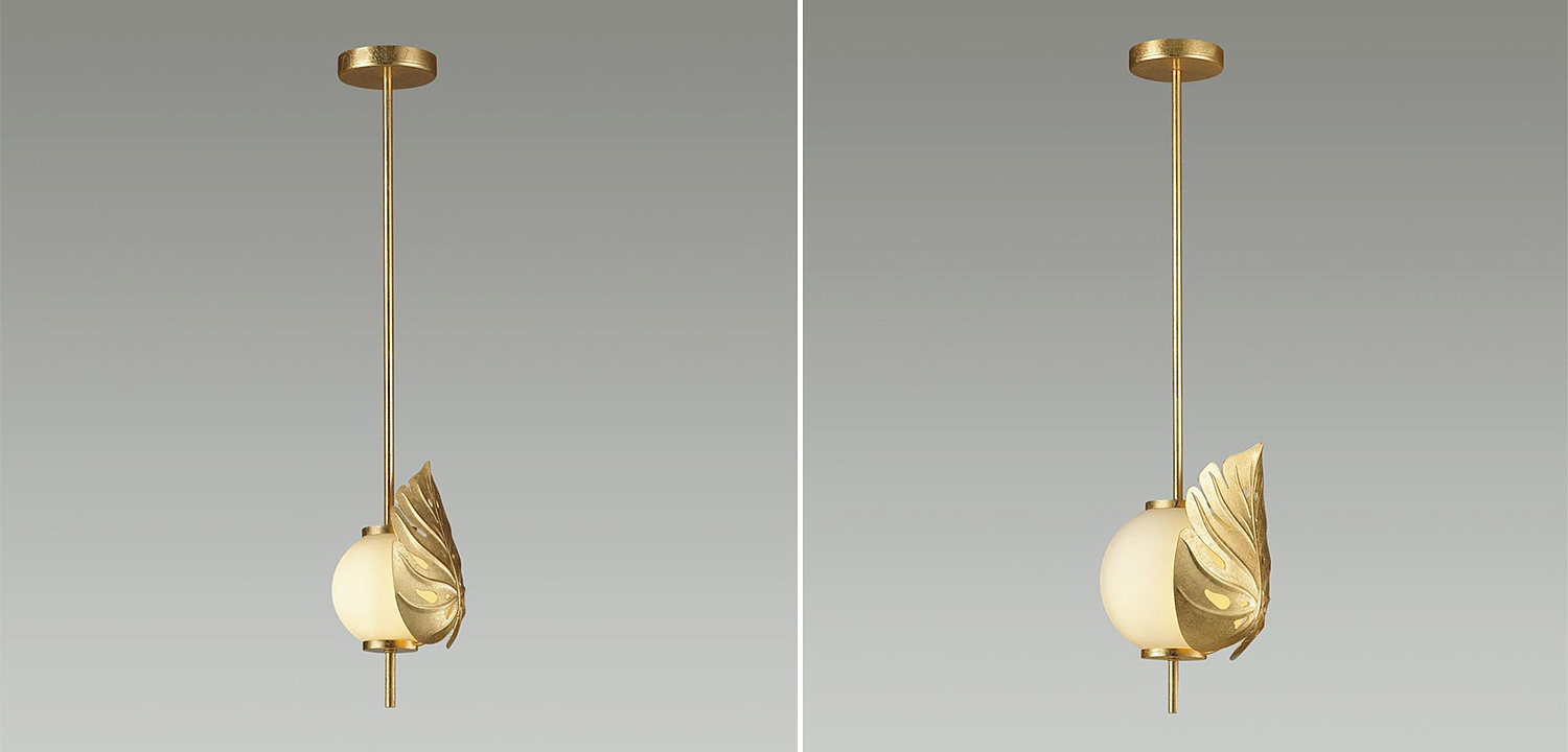 Подвесной светильник Gold Monstera Leaf Подвесной светильник Gold Monstera Leaf - Loft-Concept в Омске