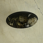 Шкатулка из эпоксидной смолы с цветами черная Epoxy Resin Oval Box Black варинант исполнения - 3 | Loft Concept в Омске