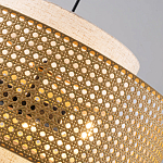 Подвесной светильник с декоративным поясом из плетеного бамбука Biuloggicu варинант исполнения - 5 | Loft Concept в Омске