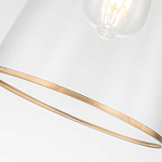 Подвесной светильник золотого цвета с колоколообразным стеклянным плафоном и декоративным элементом Elstead Lighting варинант исполнения - 3 | Loft Concept в Омске