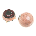 Шар декоративный на подставке из натуральных камней Змеевик и Мрамор Розовый Natural Stone Spheres 10.5 см варинант исполнения - 2 | Loft Concept в Омске