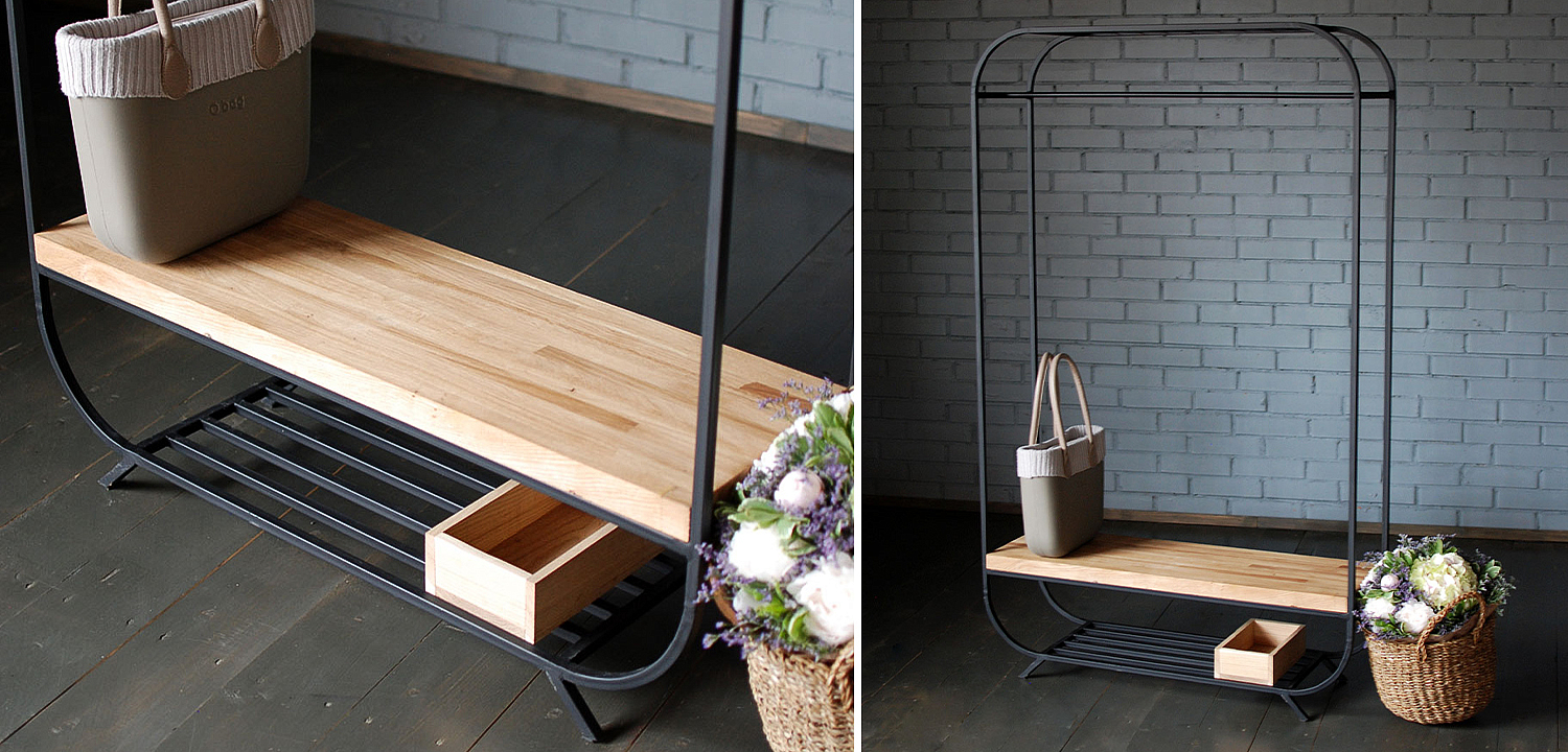 Рейл Cade Industrial Metal Rust Clothes Rail Рейл Cade Industrial Metal Rust Clothes Rail - Loft-Concept в Омске
