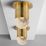 Потолочный светильник светодиодный с плафоном из натурального камня Purgatory варинант исполнения - 3 | Loft Concept в Омске