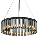 Люстра со стеклянными цилиндрическими плафонами Luminous Cylinders Smoky Round варинант исполнения - 3 | Loft Concept в Омске