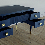 Письменный стол с 4-мя ящиками Elsa Dreams Blue варинант исполнения - 4 | Loft Concept в Омске