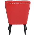 Кресло с обивкой из эко-кожи Harper Armchair Red варинант исполнения - 4 | Loft Concept в Омске