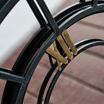 Зеркало настенное в чёрной металлической раме в виде часов Mirror Tower Clock варинант исполнения - 4 | Loft Concept в Омске