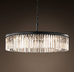 Люстра Rhys Clear Glass Prism Round Chandelier 80