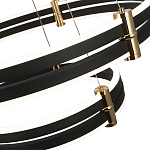 Люстра светодиодная с 3-мя плафонами в форме колец из акрила и алюминия с пультом для регулировки света Ring Horizontal Anthracite варинант исполнения - 2 | Loft Concept в Омске