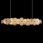 Подвесной светильник с фигурными элементами из белого алебастра Cryptocrystalline Stone варинант исполнения - 8 | Loft Concept в Омске