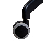 Стул с мягкой синей обивкой из велюра и подъемно-поворотным механизмом на черных колесиках Harper Blue варинант исполнения - 7 | Loft Concept в Омске