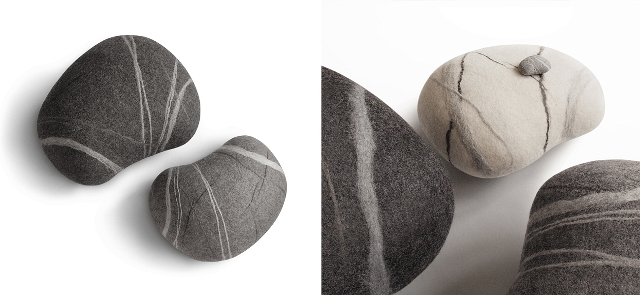 Камни - Пуфы KATSU  Скандинавский Набор из 4-х штук - Loft-Concept в Омске