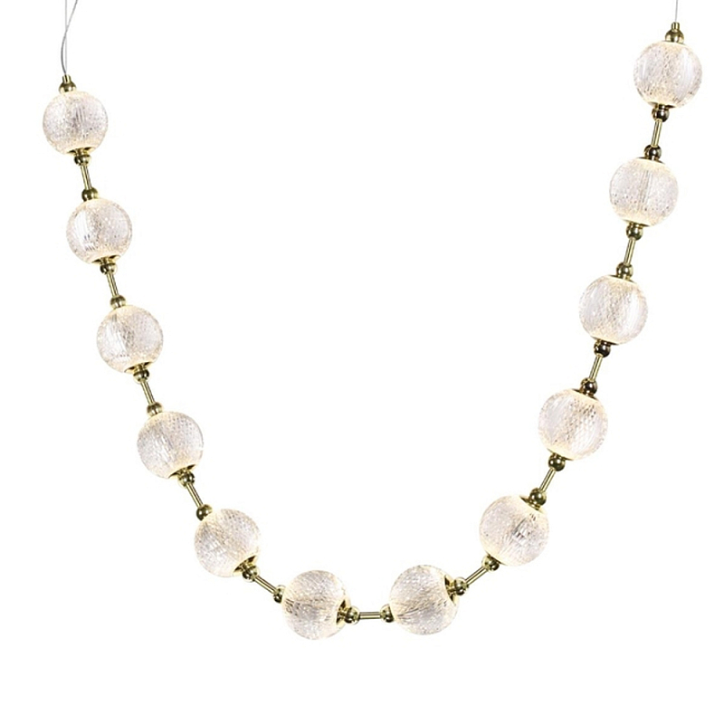 Люстра подвесная с шарообразными плафонами Crystal Globule Золотой Прозрачный в Омске | Loft Concept 