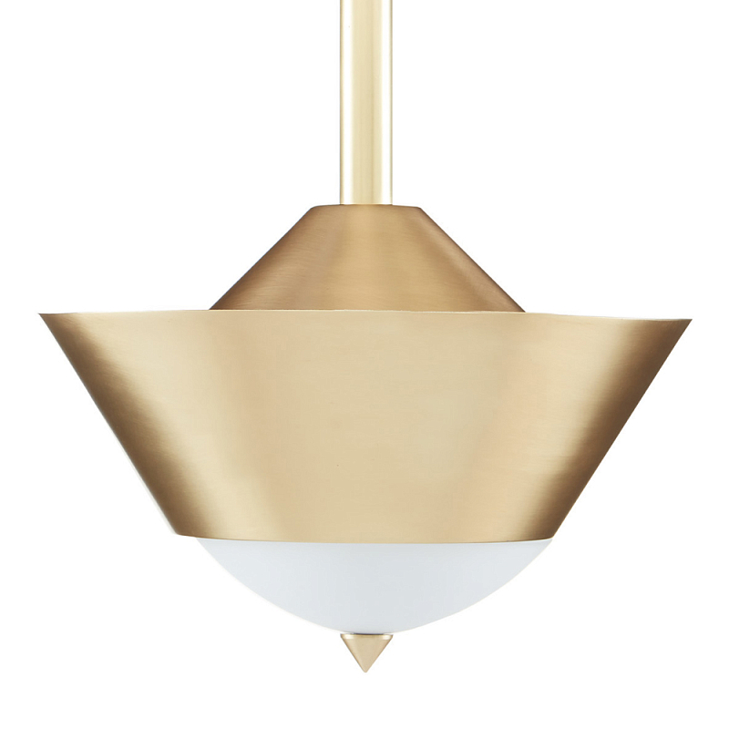 Подвесной светильник светодиодный конусообразный Сone Shaped Gold Pendant Золотой Белый в Омске | Loft Concept 