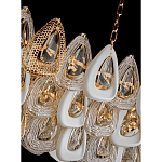 Люстра овальная с многослойными белыми и прозрачными подвесками Character Chandelier варинант исполнения - 4 | Loft Concept в Омске