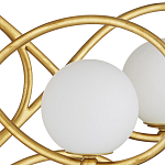 Люстра с закругленным каркасом золотого цвета и белыми плафонами Round Curl варинант исполнения - 1 | Loft Concept в Омске