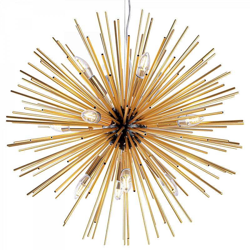 Huge Sputnik Chandelier Gold and Black  Черный Золотой в Омске | Loft Concept 