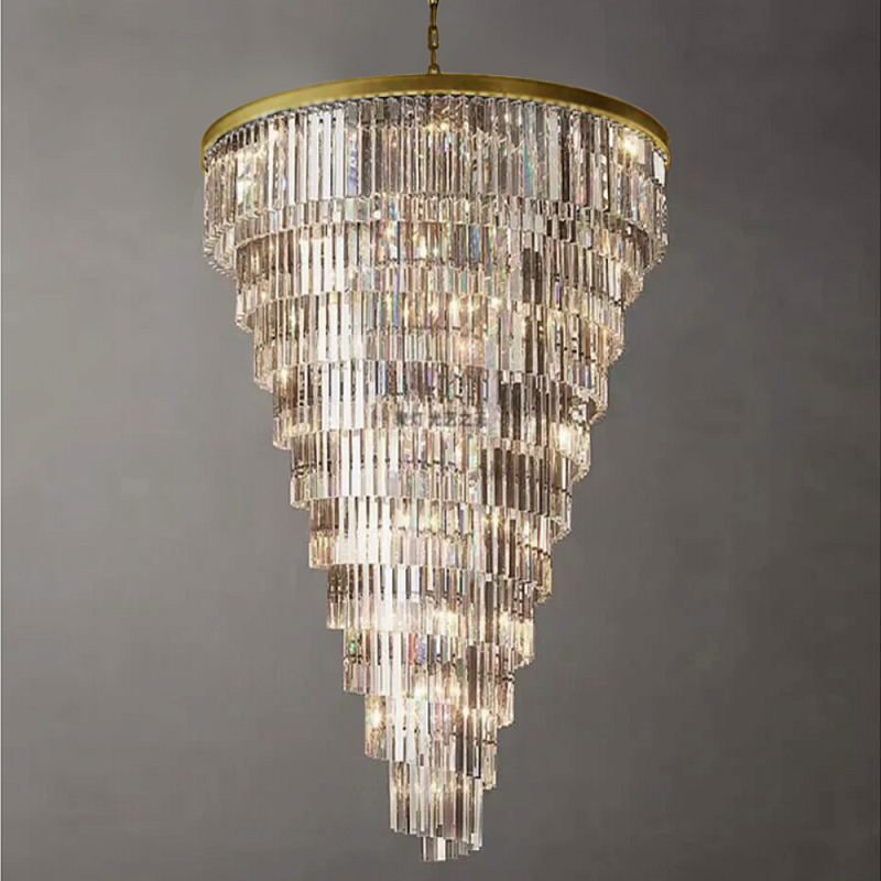 Люстра Chandelier Trapani Large size Никель Прозрачное Стекло в Омске | Loft Concept 