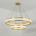 Люстра с 2-мя кольцами из натурального камня с регулируемыми плафонами Durability of Stone варинант исполнения - 2 | Loft Concept в Омске