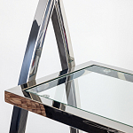 Металлический стеллаж со стеклянными полками Molecule варинант исполнения - 4 | Loft Concept в Омске