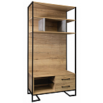 Стеллаж под TV в стиле лофт с открытыми полками и 2-мя ящиками Urban Style Space варинант исполнения - 1 | Loft Concept в Омске