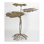 Столик приставной с тремя столешницами Тропические листья Tropical Forest gold варинант исполнения - 2 | Loft Concept в Омске