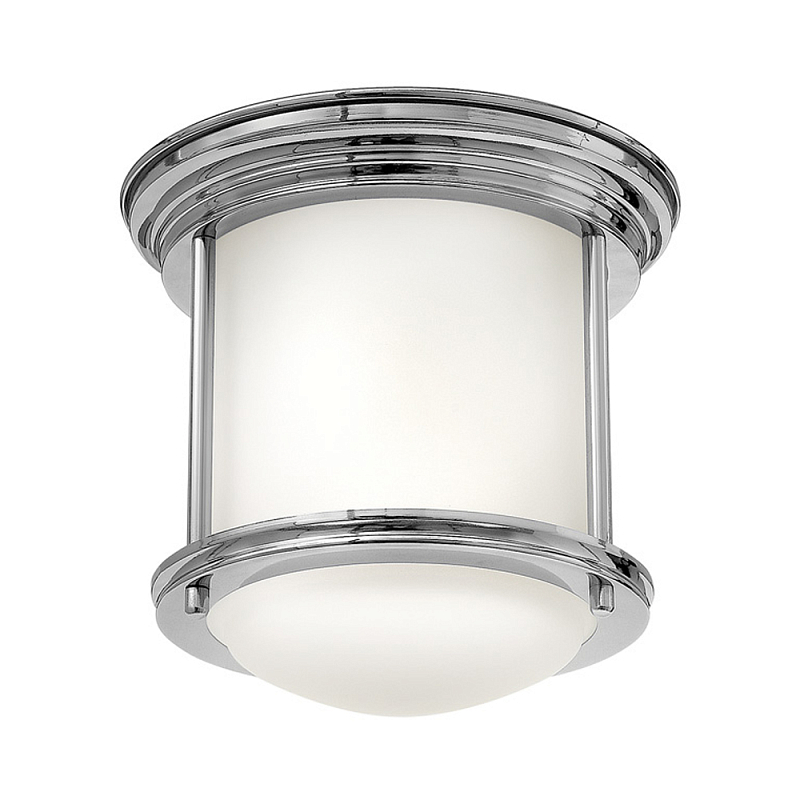 Потолочный светильник для ванных комнат со стеклянным плафоном и одной лампой Hinkley Хром Белый Бронза Прозрачное Стекло в Омске | Loft Concept 