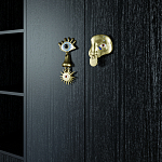 Большой шкаф с витриной Elsa Dreams Black варинант исполнения - 5 | Loft Concept в Омске