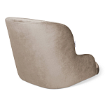 Стул с мягкой бежевой обивкой из велюра и подъемно-поворотным механизмом на черных колесиках Harper Beige варинант исполнения - 2 | Loft Concept в Омске