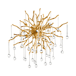 Бра с лучеобразным основанием и подвесками из прозрачного стекла в виде длинных капель Droplet Chandelier варинант исполнения - 1 | Loft Concept в Омске