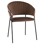 Стул в велюре коричневого цвета Horizon варинант исполнения - 1 | Loft Concept в Омске