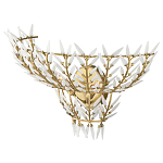 Бра золотого цвета с белыми стеклянными лепестками Hanging Flowers варинант исполнения - 2 | Loft Concept в Омске