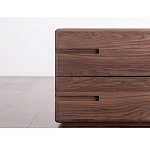 Прикроватный столик деревянный с 2-мя ящиками Moon Walnut Furniture варинант исполнения - 4 | Loft Concept в Омске