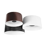 Потолочный светильник с 3-мя цилиндрическими абажурами черного белого и коричневого цвета Urban Dome варинант исполнения - 3 | Loft Concept в Омске