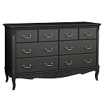 Комод черный из массива бука в стиле прованс Black Provence варинант исполнения - 1 | Loft Concept в Омске