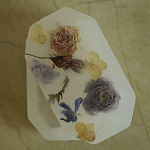 Шкатулка из эпоксидной смолы с цветами белая Epoxy Resin Flowers Box White варинант исполнения - 2 | Loft Concept в Омске
